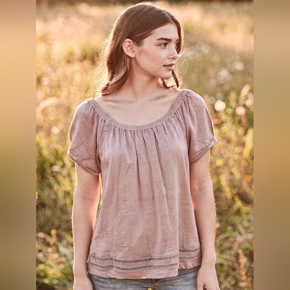 Women's St. Tropez Mauve Top – Cut Out Detail, NWT, XS